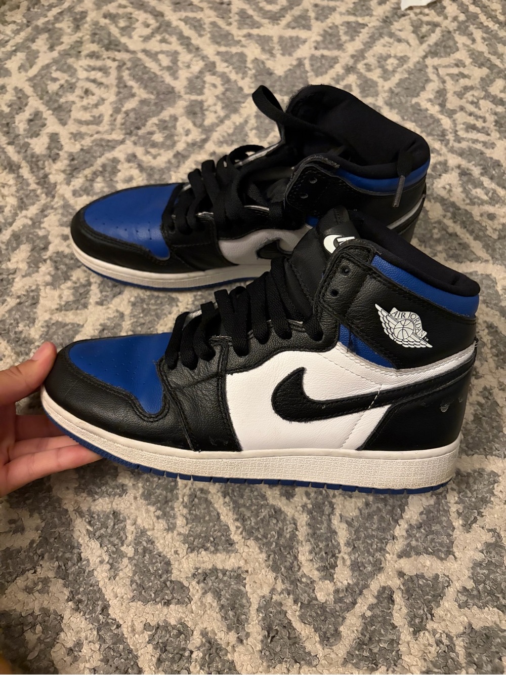 Nike Air Jordan 1 Mid - Black/White/Blue